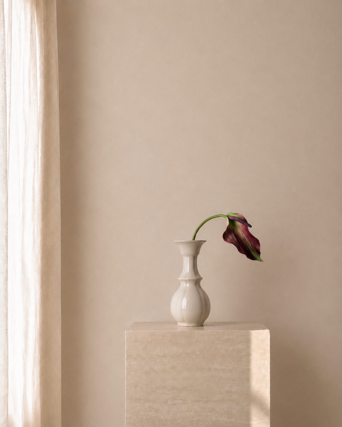 Bordeaux Calla Arc Vase