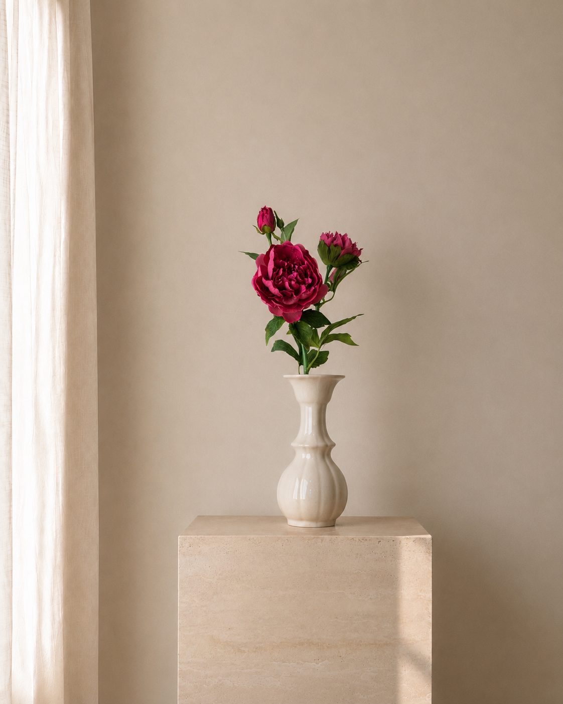 Crimson Rose Garden Vase
