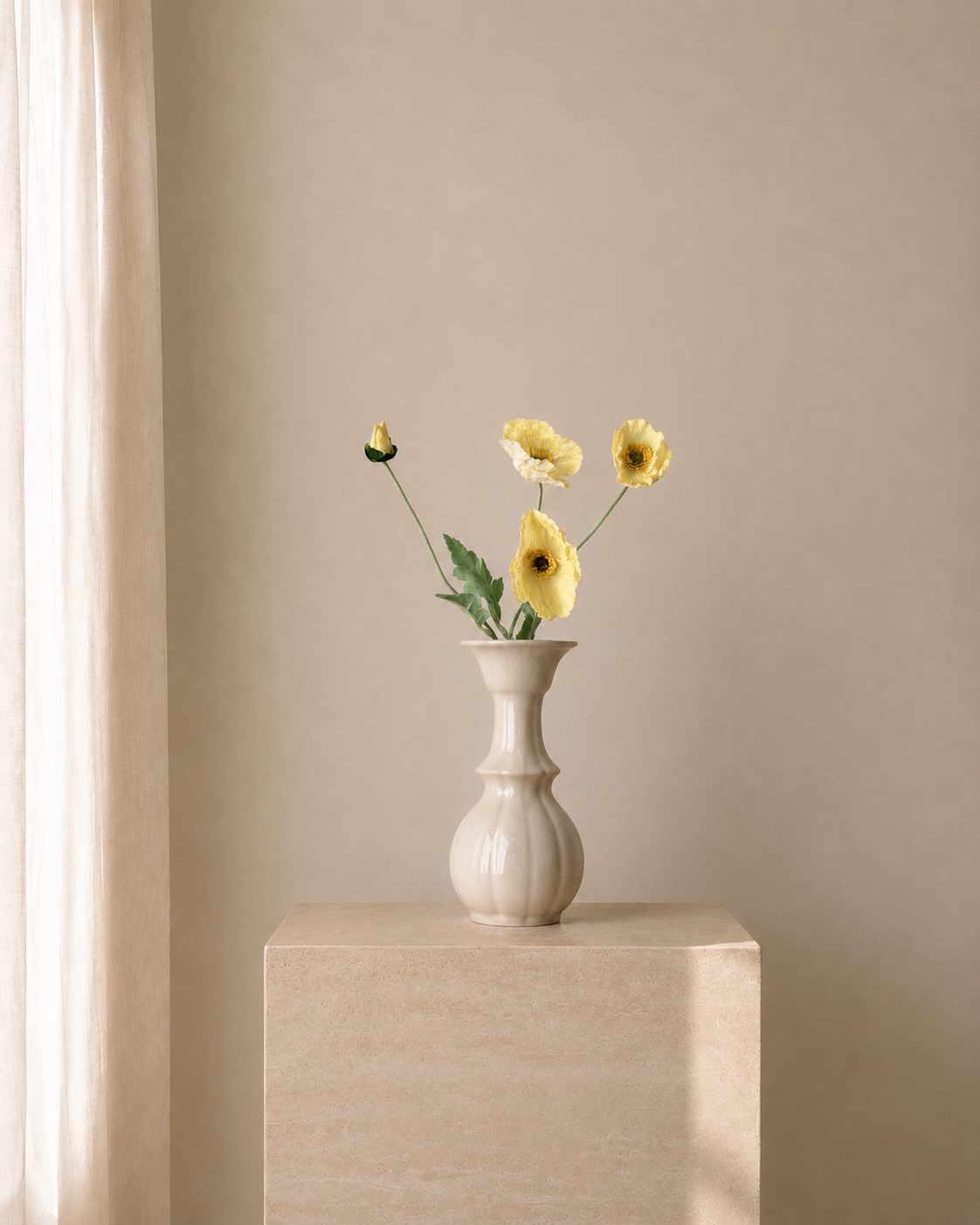 Yellow Anemone Posy Vase