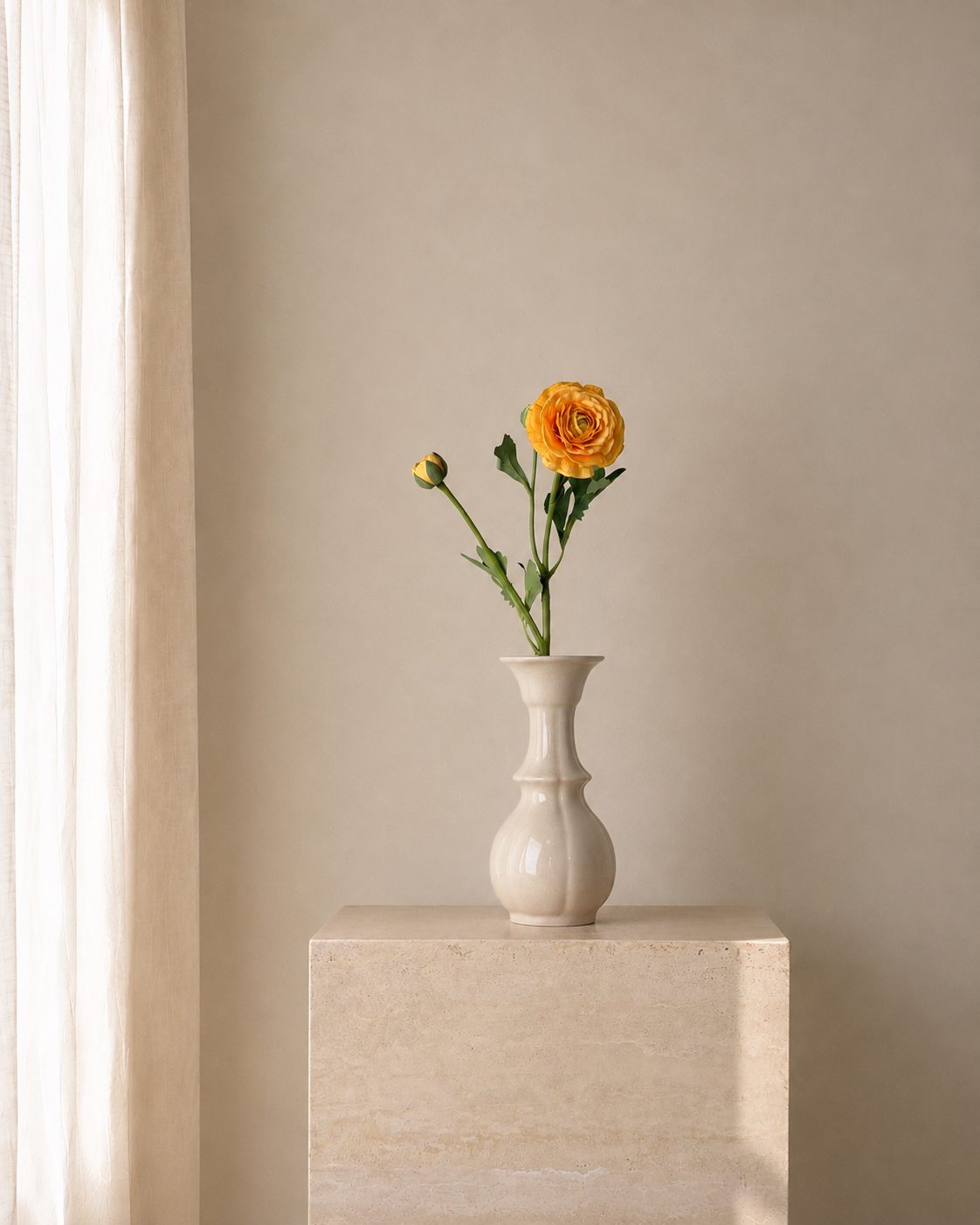 Marigold Rosebud Vase