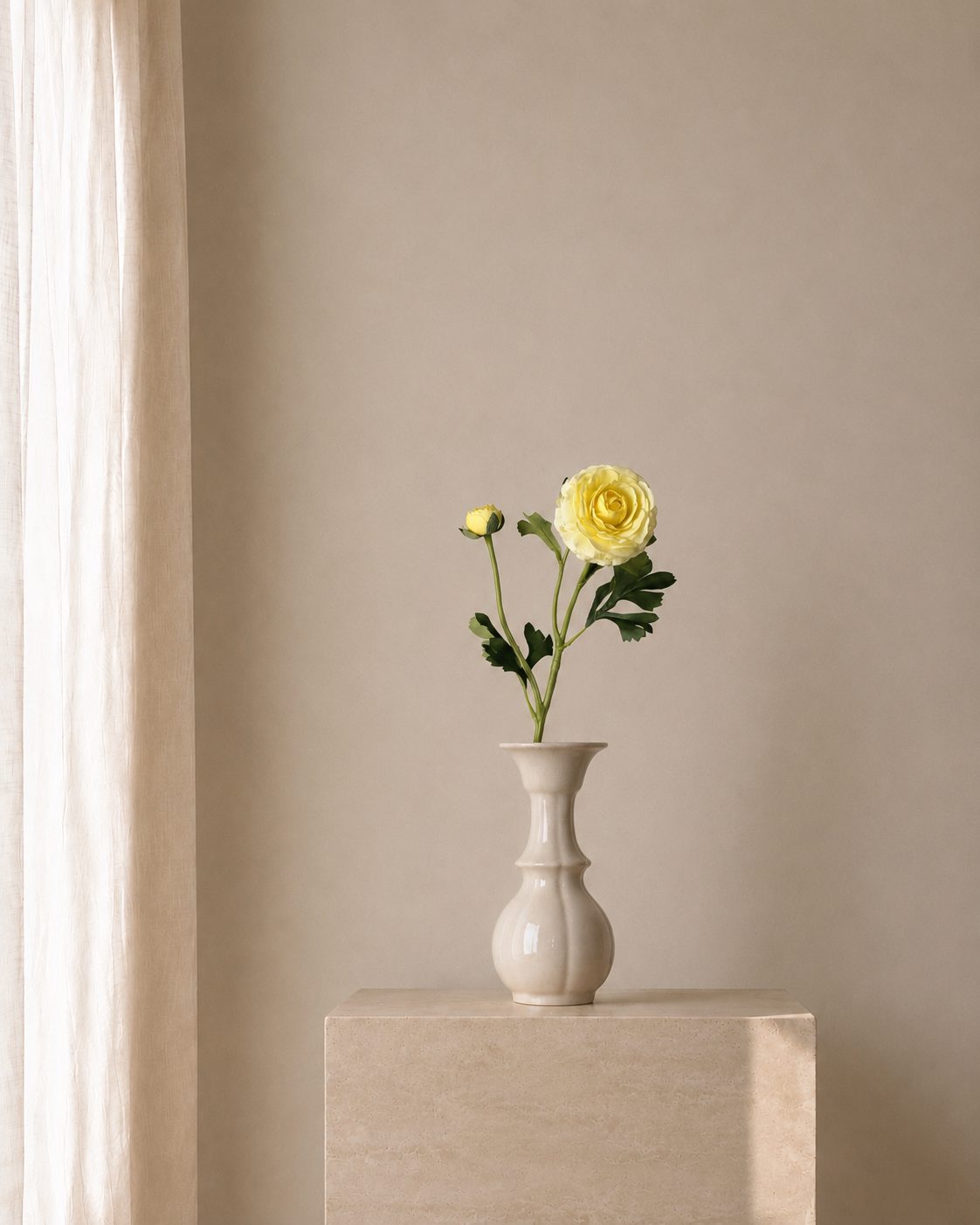 Lemon Rosebud Petite Vase