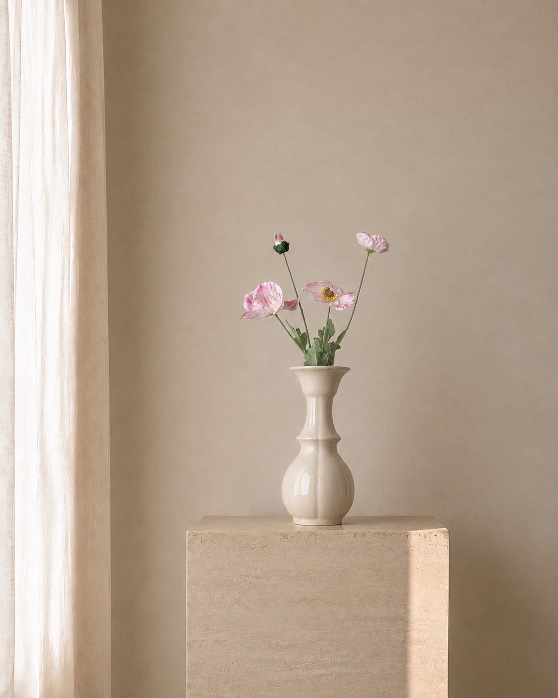 Powder Pink Wildflower Vase