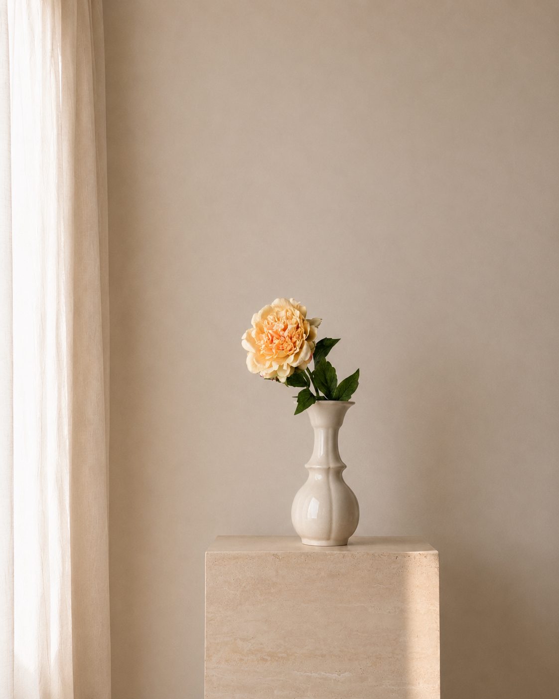 Apricot Rose Petite Vase
