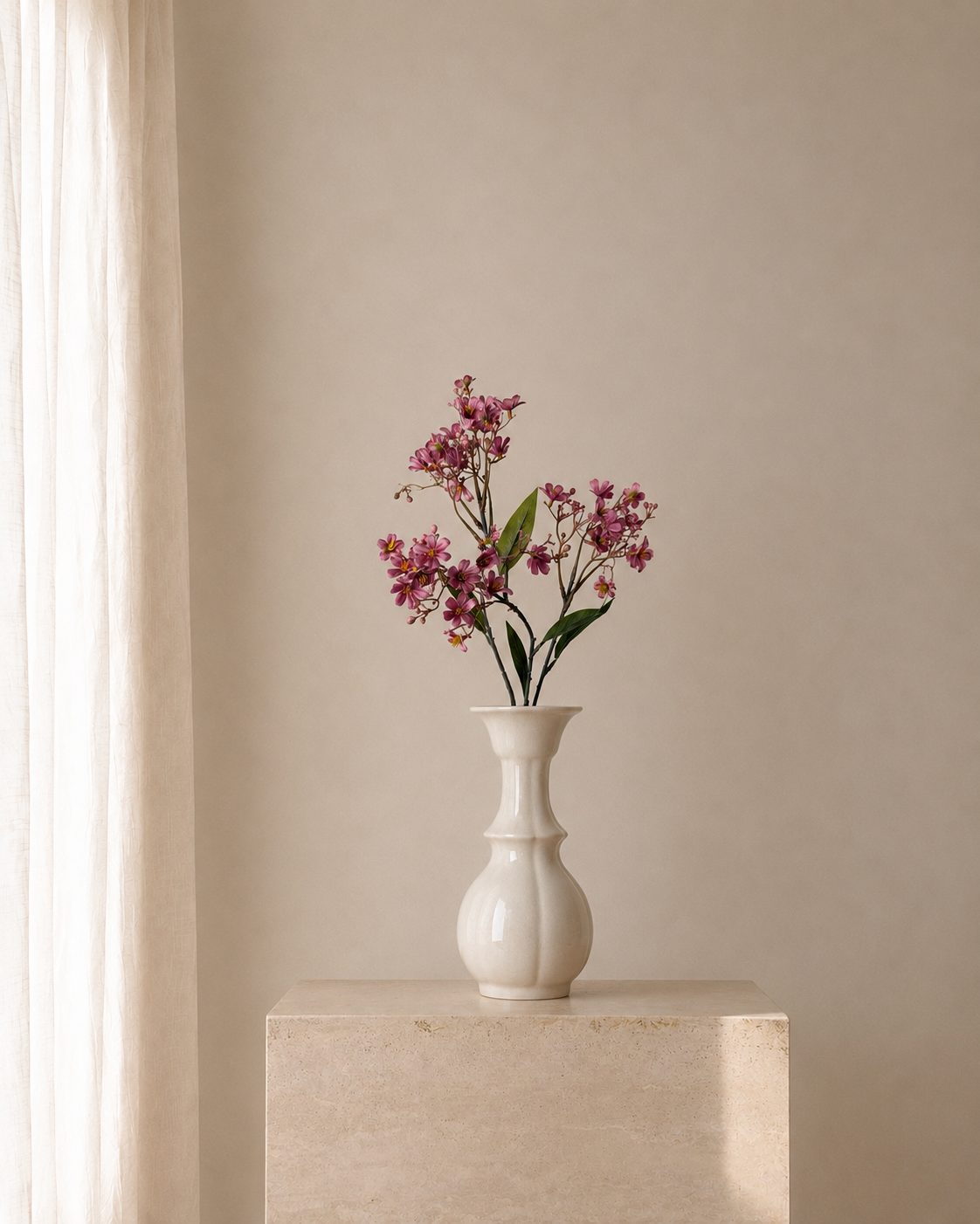 Raspberry Meadowflower Vase