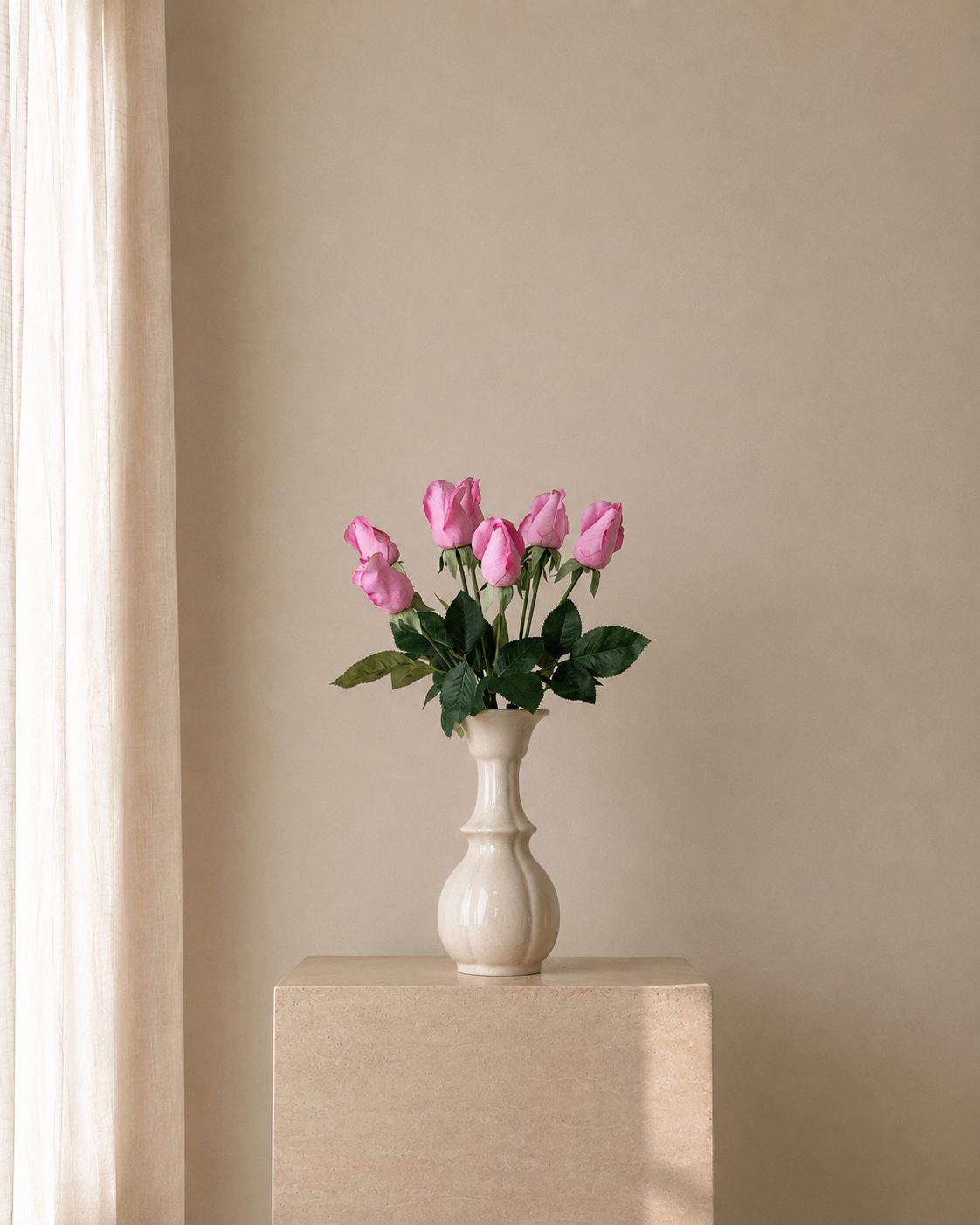 Pink Tulip Garden Vase