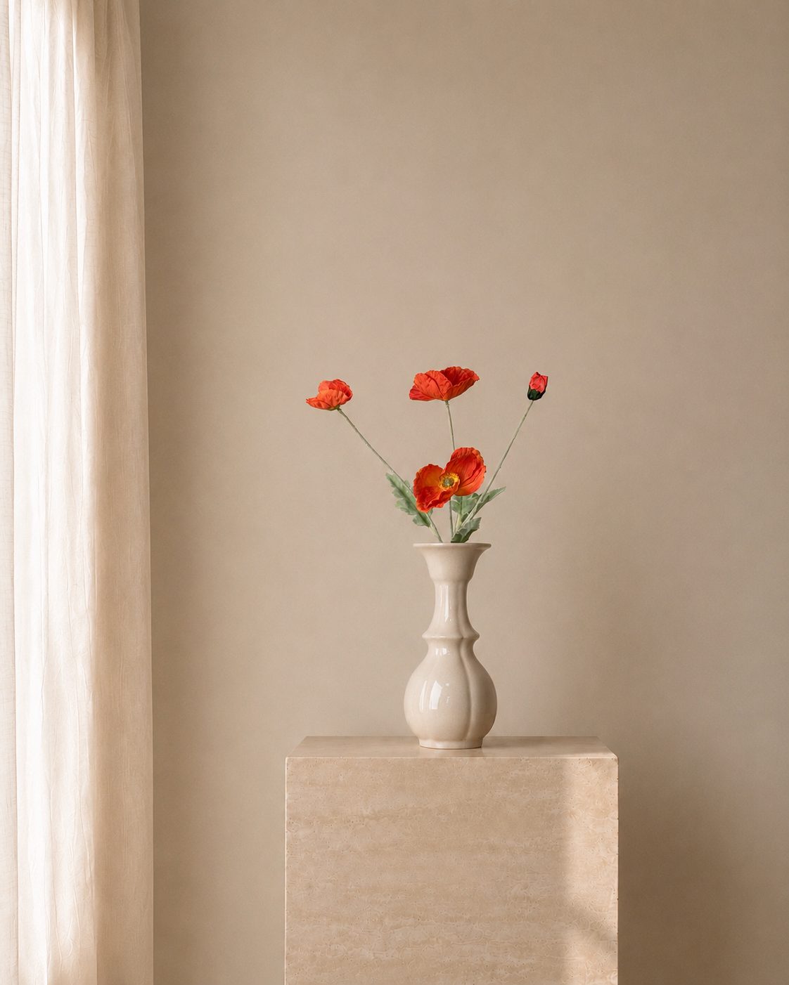 Vermilion Poppy Petite Vase