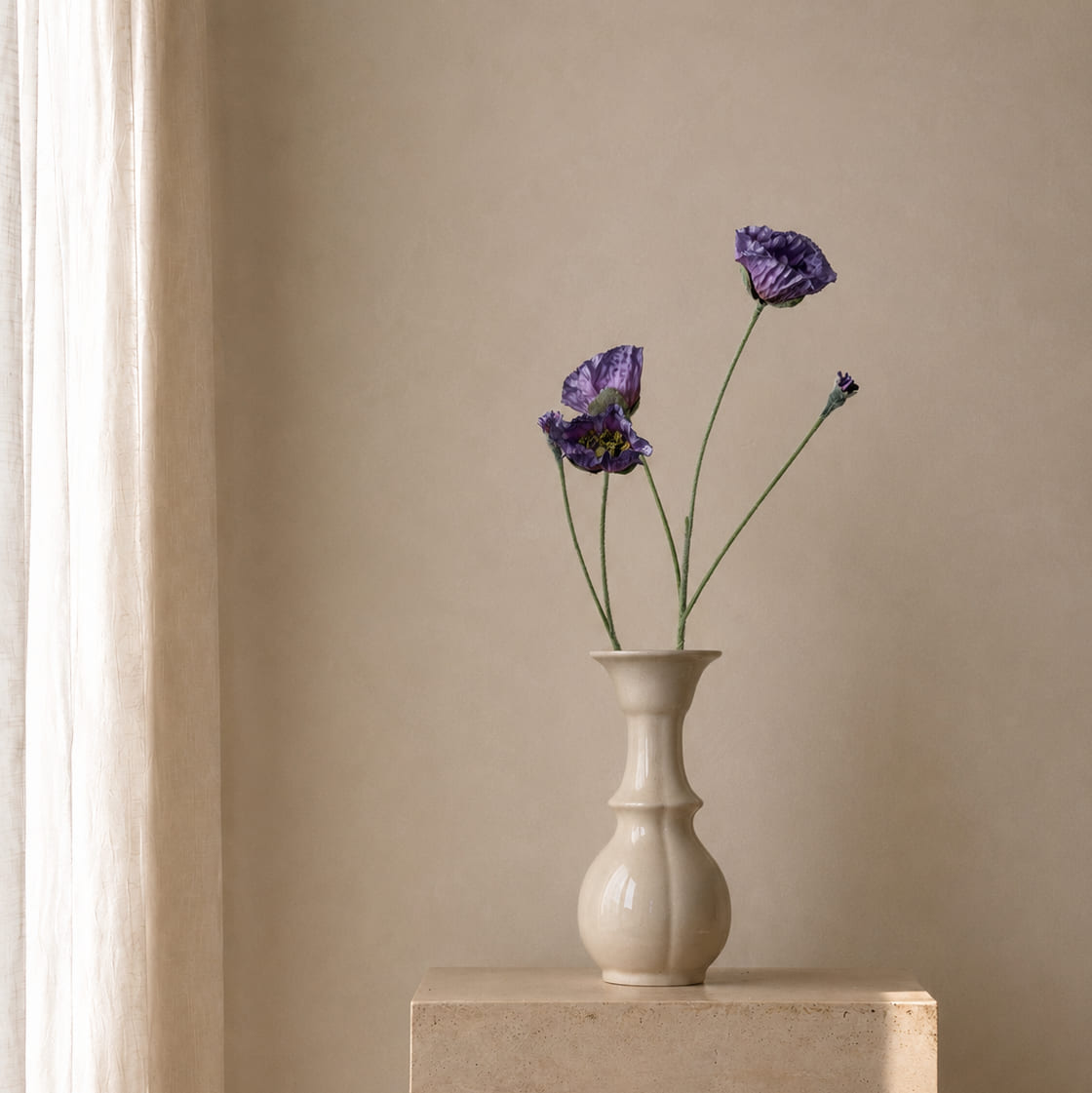 Amethyst Poppy Stem